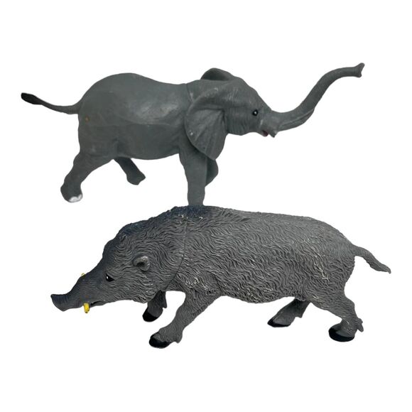 Lot of 5 African Safari Jungle Animals Hard Plastic Figures Toys Misc Brand 3-6” - Picture 4 of 11